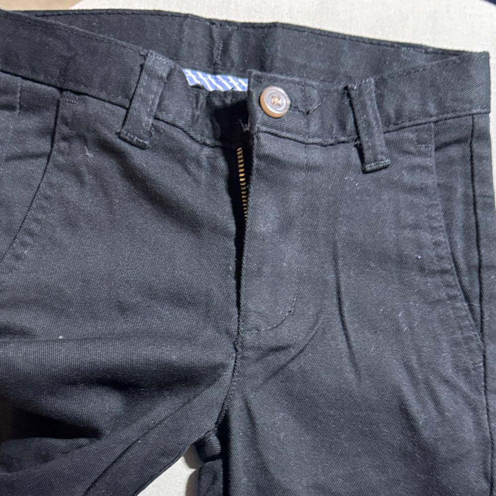 Chaps Boys' Black and White Schoolwear Pants